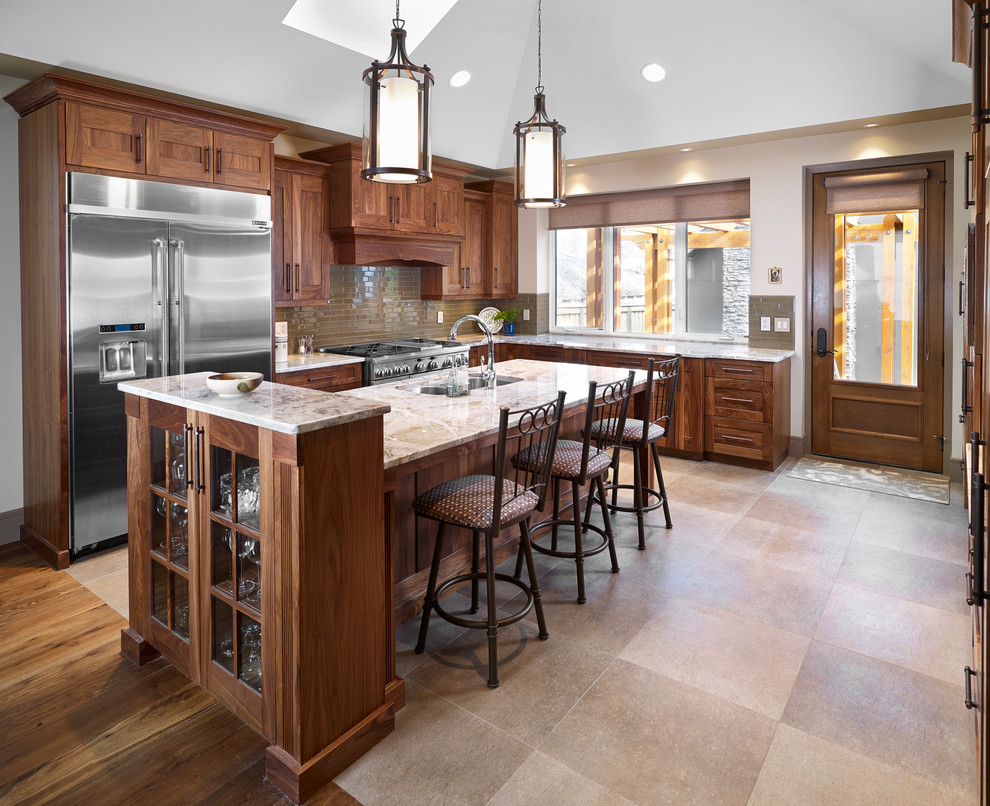 This is an example of a traditional kitchen in Edmonton.