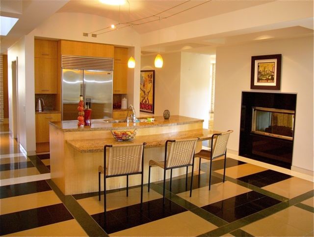 Kitchen Island And Fireplace Contemporáneo Cocina San Francisco De Interdesign Studio Houzz