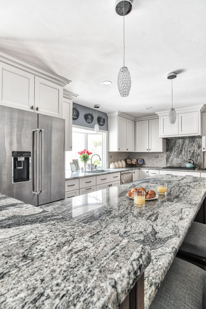 Kitchen Island Doubles as Kitchen Table Traditional Kitchen New