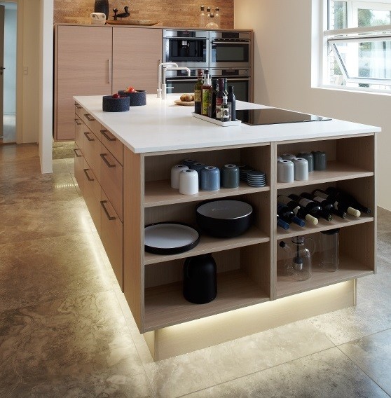 lighted kitchen island