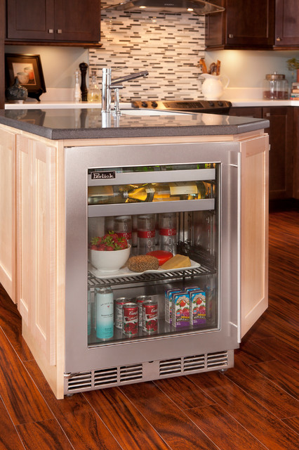 Kitchen Island W Perlick Shallow Depth Refrigeration Cocina Milwaukee De Houzz Kitchen Island W Perlick Shallow Depth, Kitchen Island With Fridge And Freezer