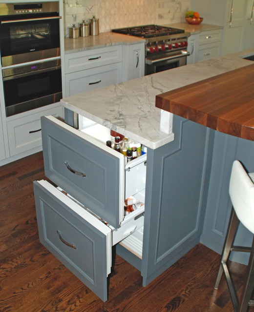 Kitchen Island W Refrigerator Drawers Fusion Chicago By Benvenuti And Stein Houzz Kitchen Island W Refrigerator Drawers, Kitchen Island Refrigerator Drawers