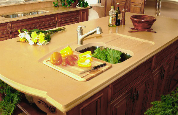 Drying Area Contemporary Kitchen, Kitchen Island With Chopping Board