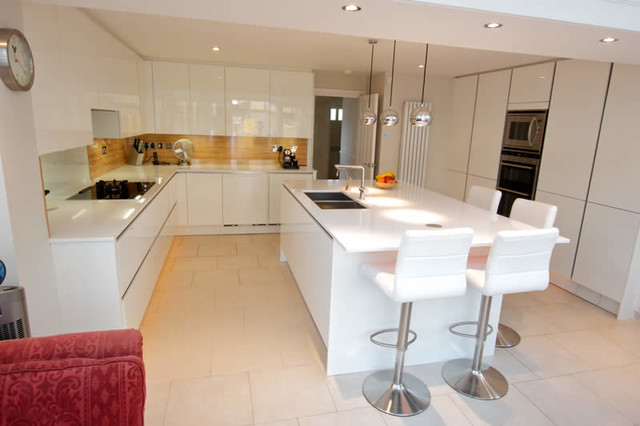 modern kitchen island with seating