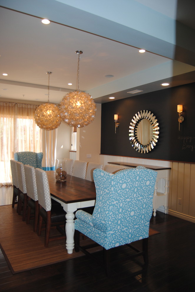 Example of a cottage dining room design in San Diego