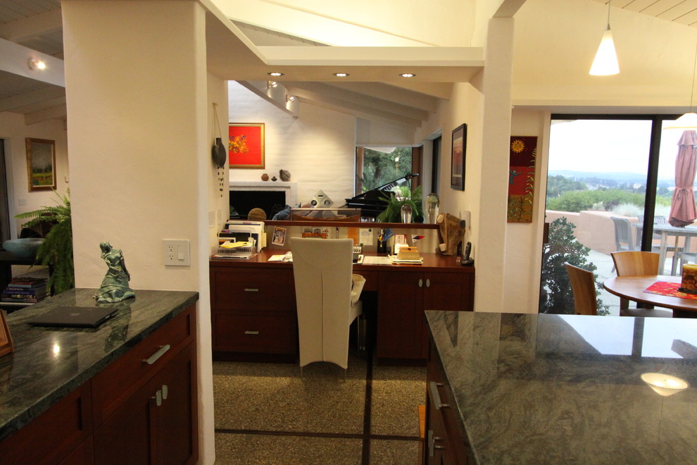 Example of a tuscan kitchen design in Charlotte