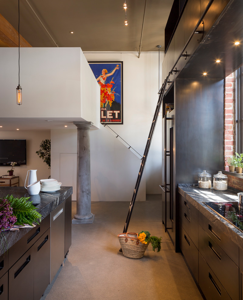 Kitchen - industrial kitchen idea in San Francisco