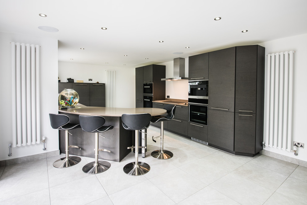 Design ideas for a large contemporary kitchen in Cardiff.