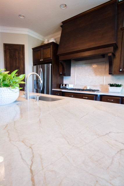 Kitchen - Quartzite (White Pearl) - Traditional - Kitchen - Austin - by Austin Granite Direct ...