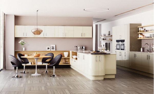 Example of a minimalist kitchen design in Dublin