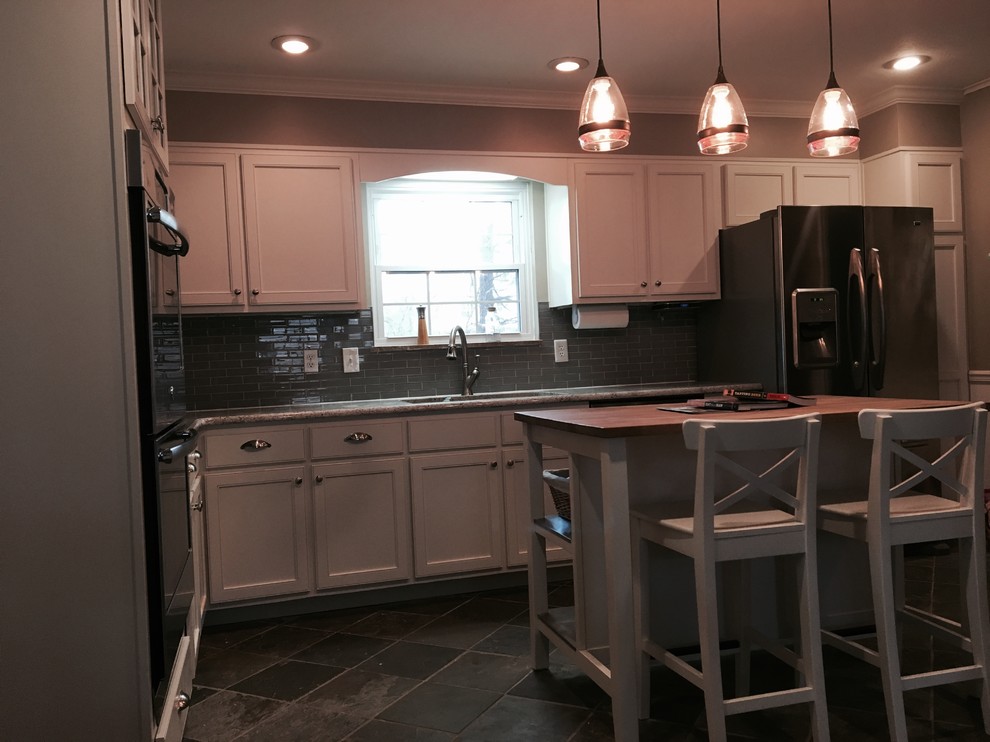Kitchen Remodel Done With Refacing and New Granite Countertop