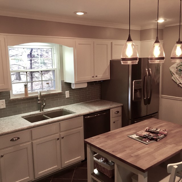 Kitchen Remodel Done With Refacing and New Granite Countertop