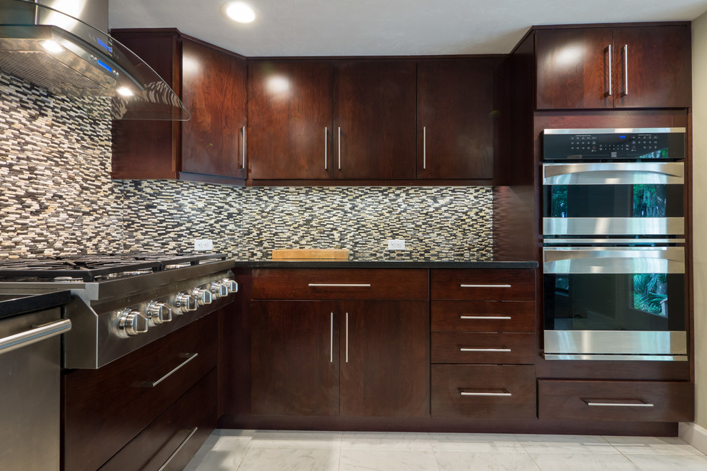 Photo of a medium sized contemporary kitchen in Miami.