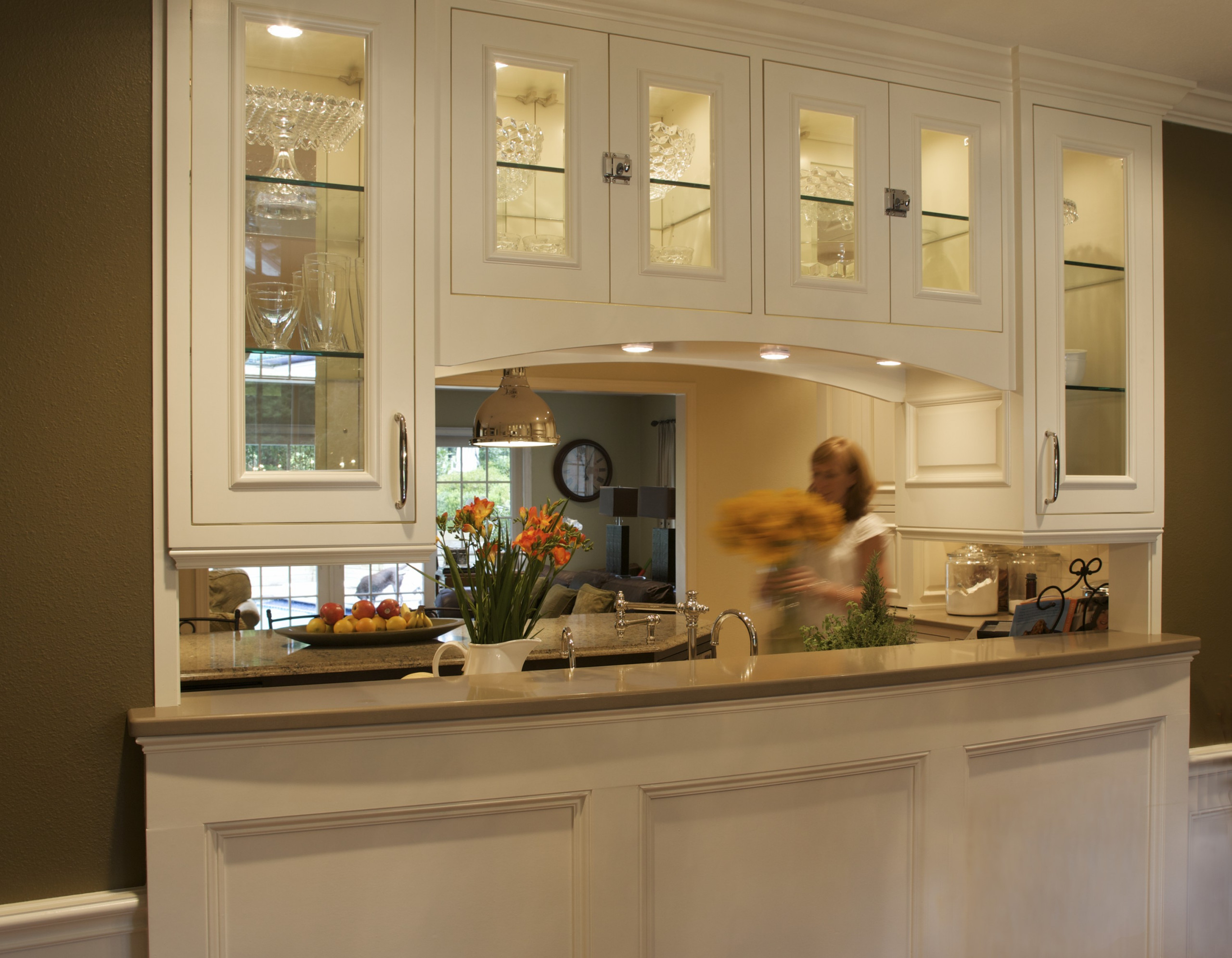 Double Sided Glass Cabinets Houzz
