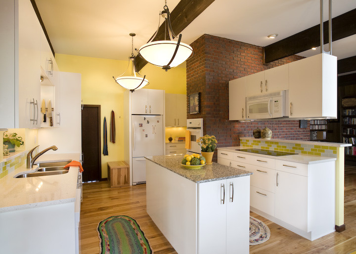 Photo of a contemporary kitchen in Denver.