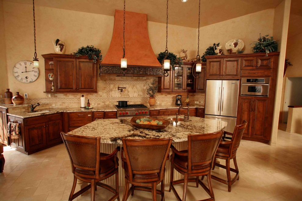Tuscan kitchen photo in Denver
