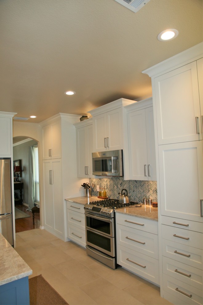 Kitchen Remodel w/ Load Bearing Wall Removal Transitional Kitchen