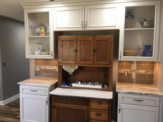 Hoosier cabinet shop coffee bar