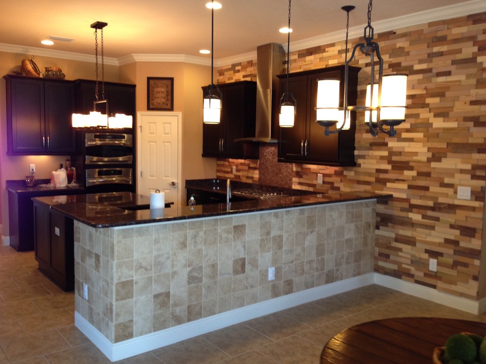 Kitchen Remodel Wood Accent Wall, Tampa Tile Center