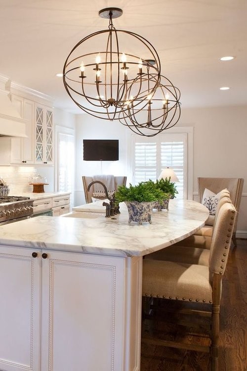 Design ideas for a romantic kitchen in Raleigh.