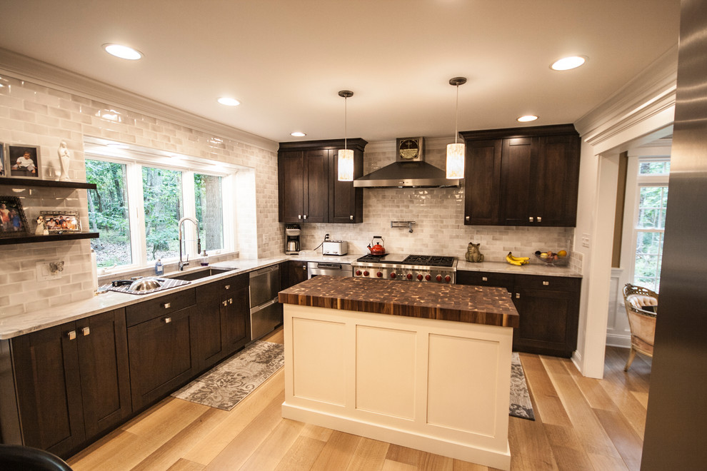 Kitchen Renovation; Black Walnut Top and Quartersawn White Oak floors