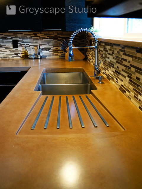 Kitchen Sink with Integral Drain Board - Contemporary - Kitchen ...