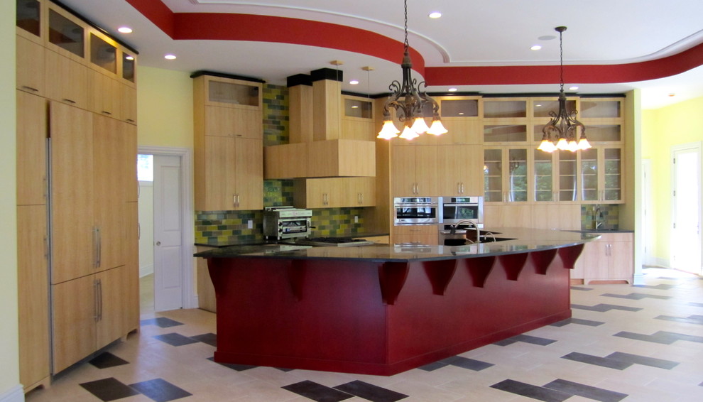 Example of an eclectic kitchen design in Louisville
