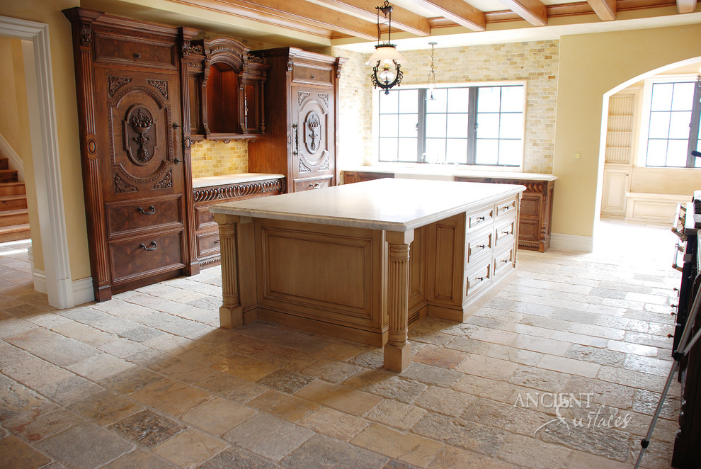 Kitchen Stone Floors Mediterranean Style Mediterranean Kitchen New York By Ancient Surfaces Houzz