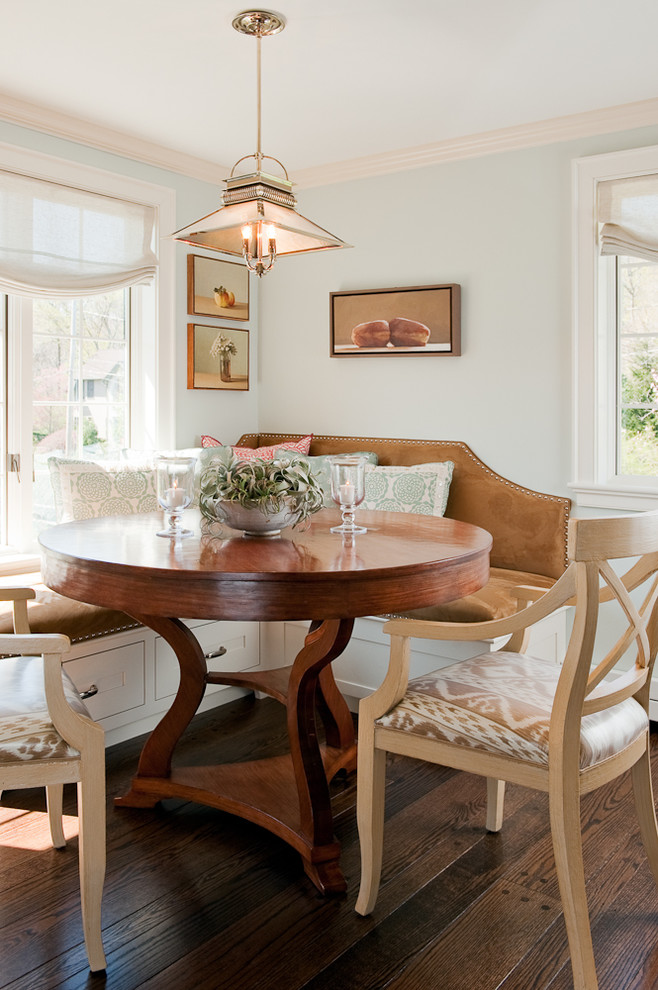 Traditional kitchen/dining room in Boston.