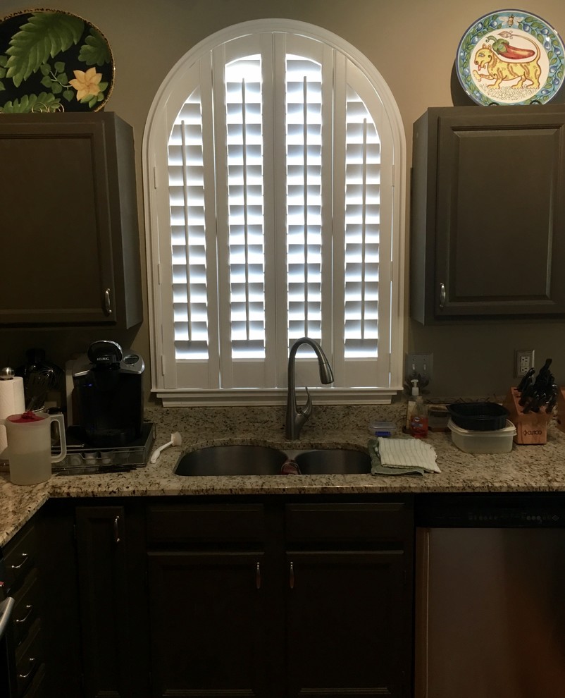 Kitchen Window Shades Plantation Shutters Transitional Kitchen