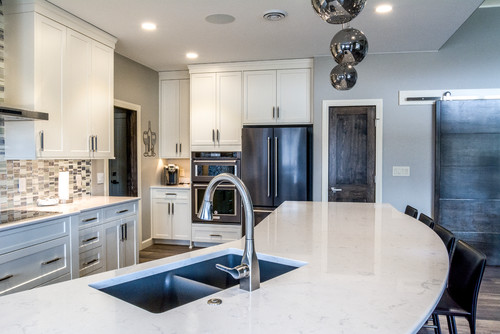 White quartz countertops