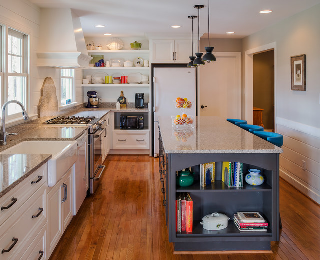 Kitchen with Cantilever Floating Shelving Country Kitchen