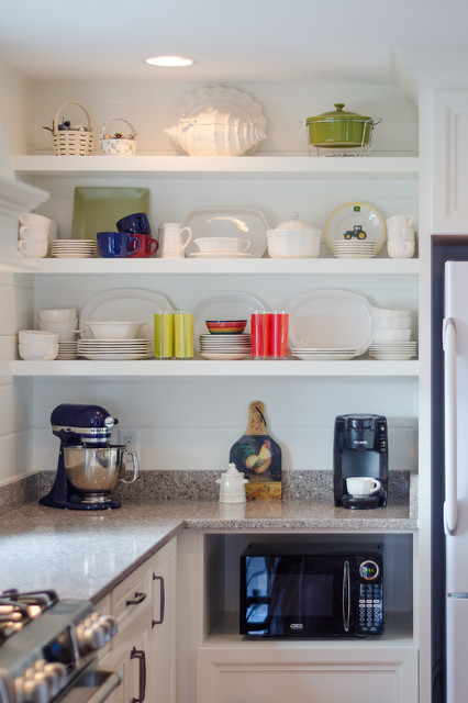 Kitchen with Cantilever Floating Shelving - Kitchen - Richmond - by ...