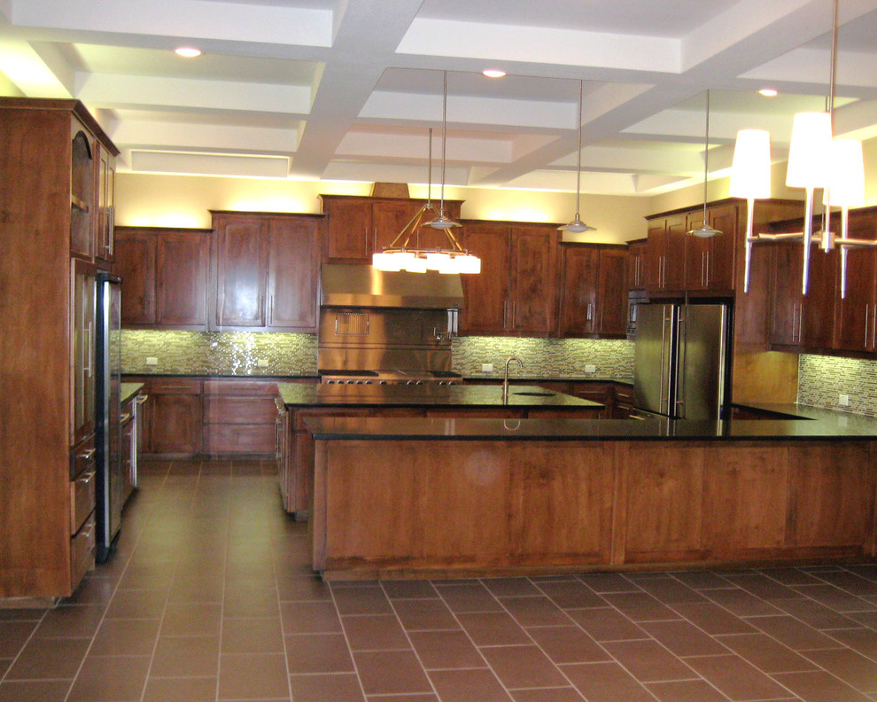 Example of an eclectic kitchen design in Dallas