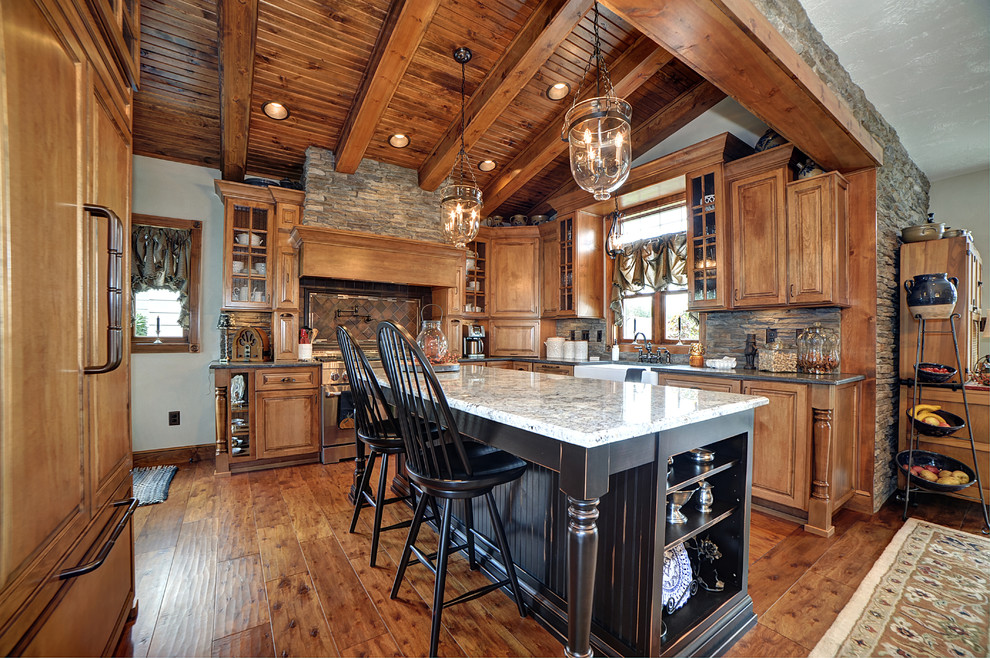 Inspiration for a rustic kitchen in Other.