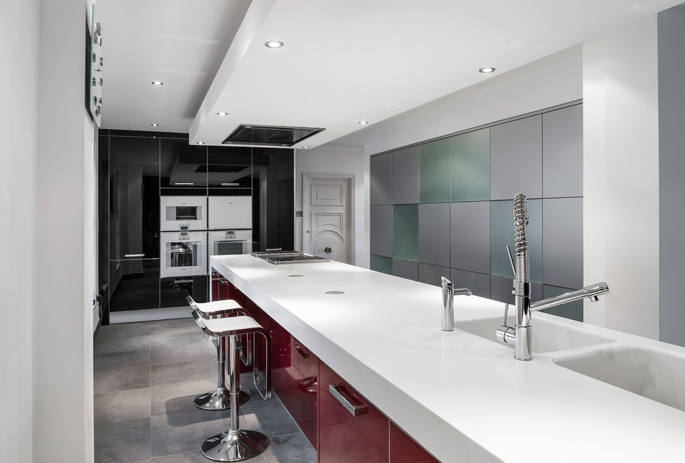 Design ideas for a medium sized kitchen in Hampshire.