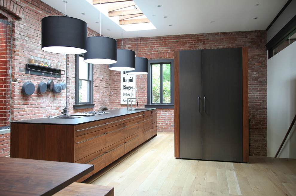 This is an example of an eclectic kitchen in San Francisco.