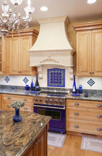 Kitchen Marble Counter Tops with Classico Travertine Back Splash and  Floor-2-1 « Superior Tile & Seal Inc.