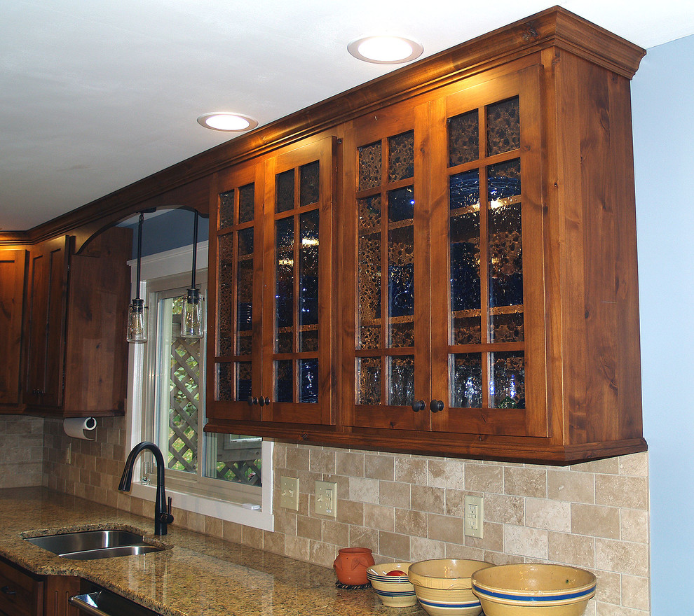 Knotty Alder Shaker Stained Kitchen Cabinets ...