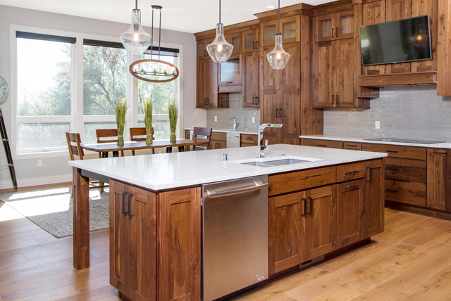 Knotty Walnut Kitchen American Traditional Kitchen Other By