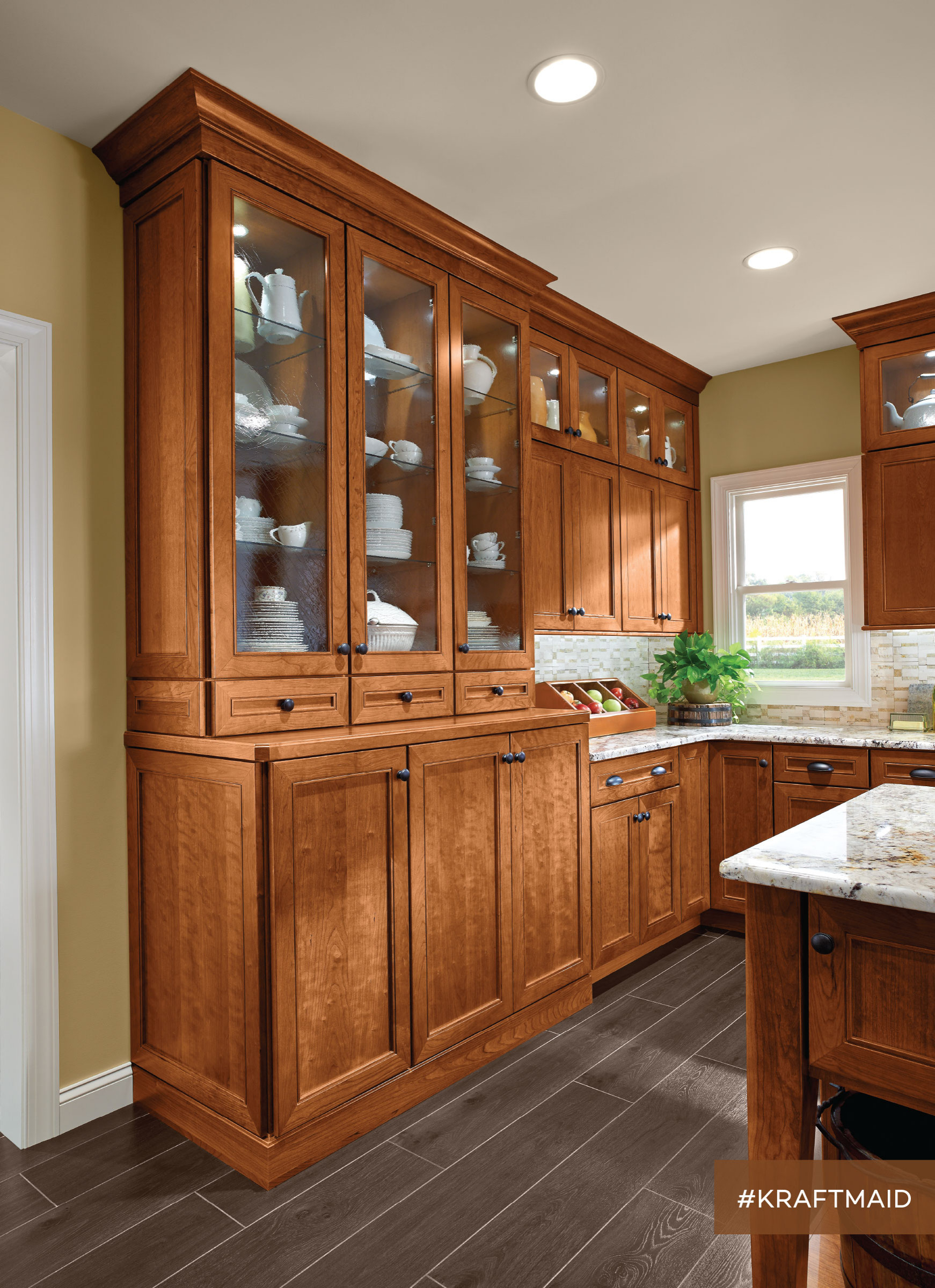 Kraftmaid Built In Kitchen Hutch Transitional Detroit By Houzz