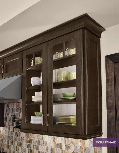 KraftMaid Kitchen Cabinet with Glass Doors Contemporary