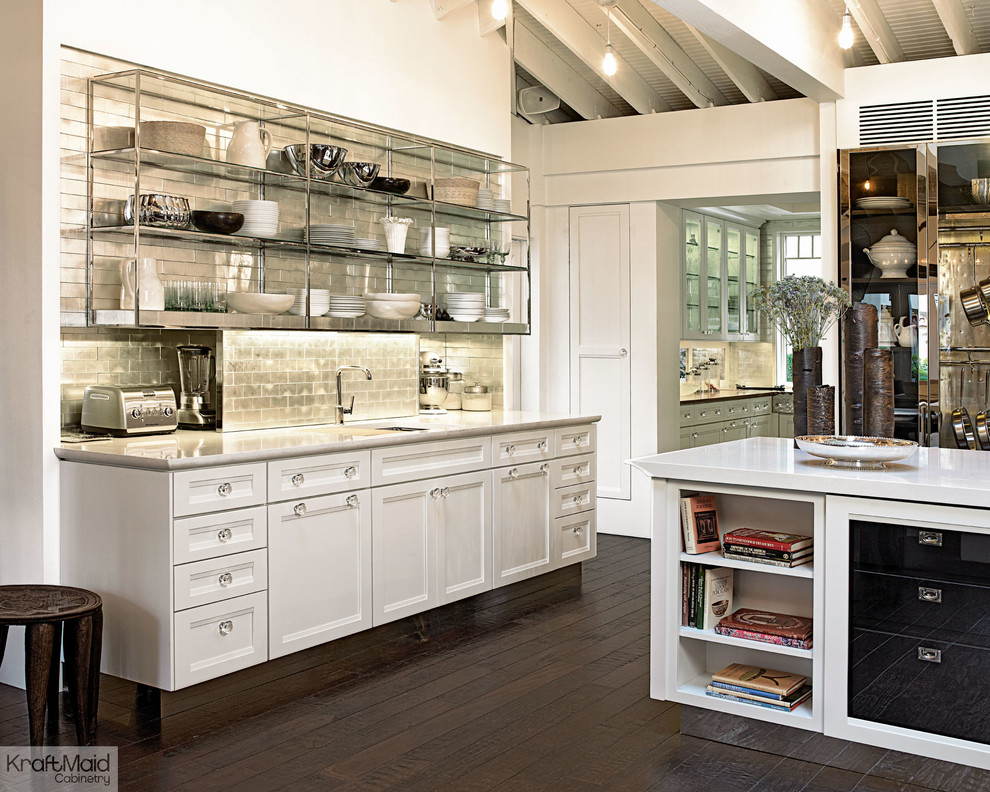 Maple Cabinetry In Dove White, Kraftmaid Shaker Cabinets Dove White