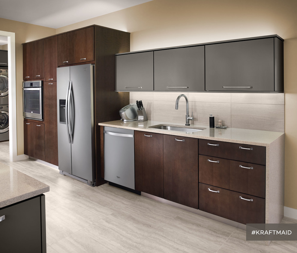 KraftMaid Modern Kitchen with Dark Kitchen Contemporary