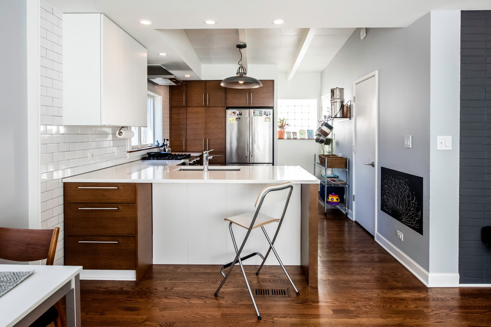 La Grange MCM Reenvisioned Midcentury Kitchen Chicago by Liv