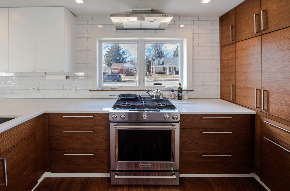 La Grange MCM Reenvisioned Midcentury Kitchen Chicago by Liv