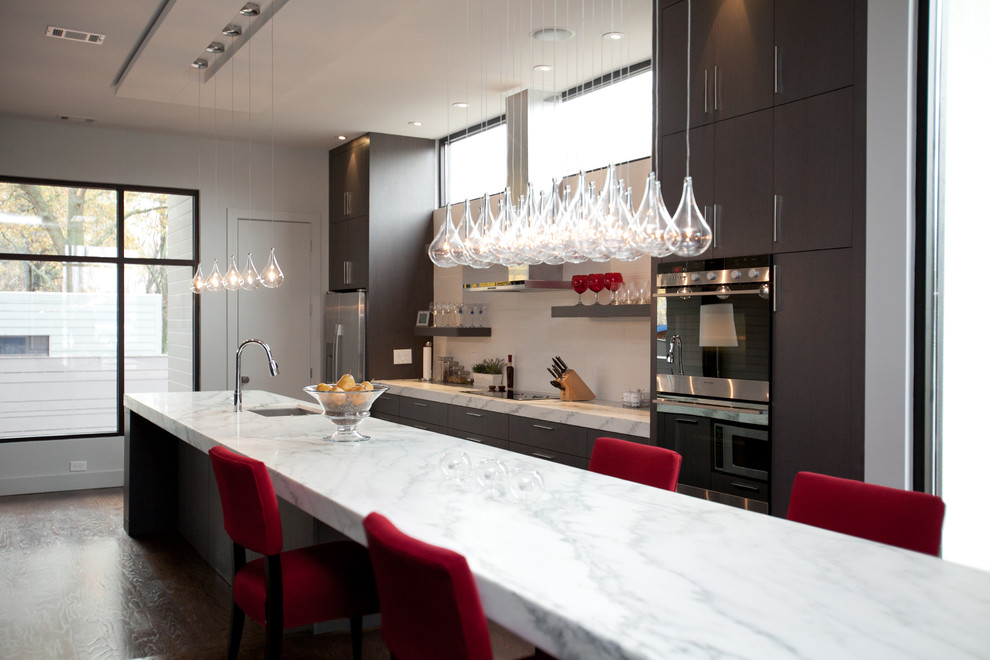 Kitchen - contemporary kitchen idea in Atlanta with stainless steel appliances