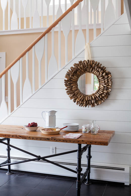 Beach style kitchen photo in Portland Maine