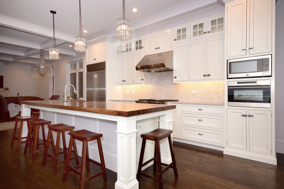 Lakeview 2Tier Kitchen Traditional Kitchen Chicago by Amish