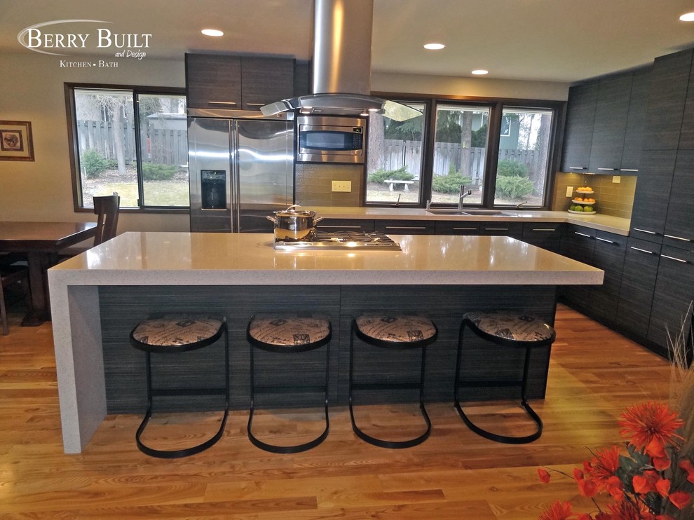 Laminate cabinetry with quartz counters - Modern - Kitchen ...